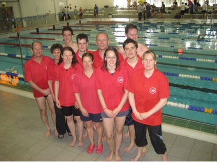 Rear: Lewis Saunders, Jo Green, Geoff Twinning, William Lee, Mark Partridge, Scott Nelson Front: Lorraine Savagar, Jessica Wooddisse, Elaine Lewis, Kerrie Aldridge